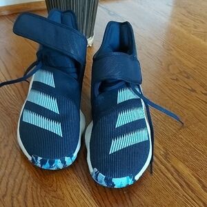 Adidas Blue Sneakers with Modern Design and Strap